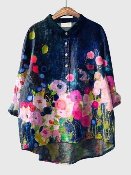 Valeria Floral Print Blouse - Women's Stylish Floral Top for Spring & Summer Fashion