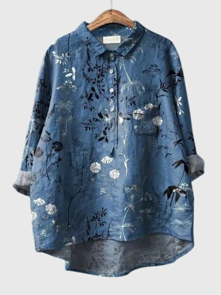 Valeria Floral Print Blouse - Women's Stylish Floral Top for Spring & Summer Fashion