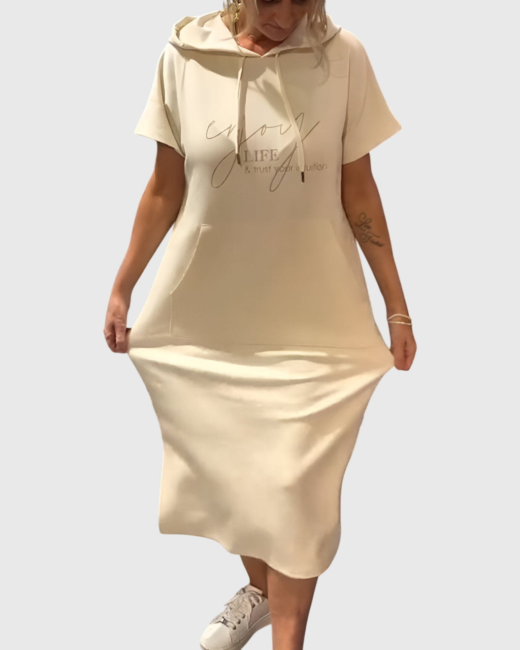 Stylish Marlowe Casual Hoodie Dress for Women - Comfortable & Versatile Fashion