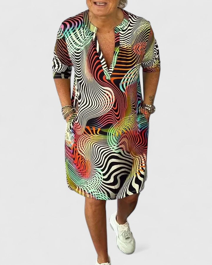 Helinae Sophisticated V-Neck Dress for Women | Elegant Evening Wear | Perfect for Parties & Special Occasions