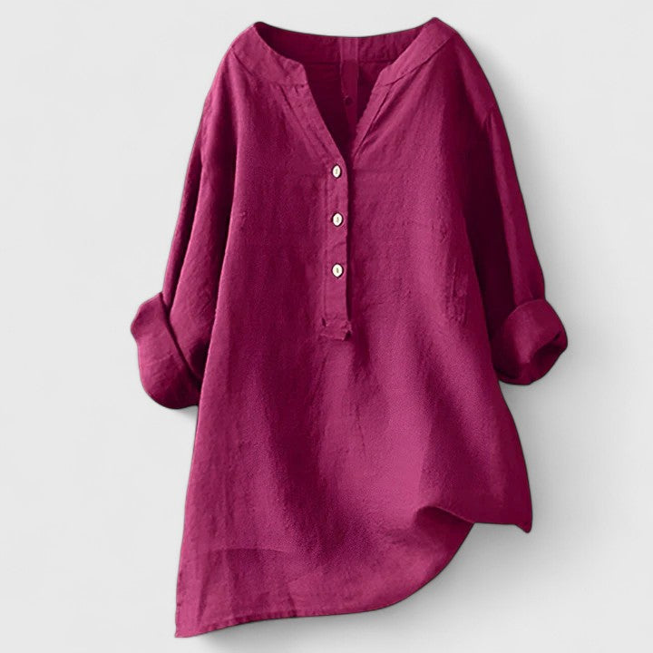 Larienne Elegant Button-Front Shirt for Women | Stylish & Versatile Blouse