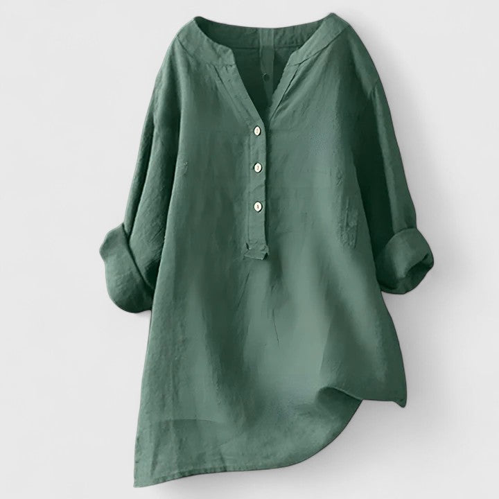 Larienne Elegant Button-Front Shirt for Women | Stylish & Versatile Blouse