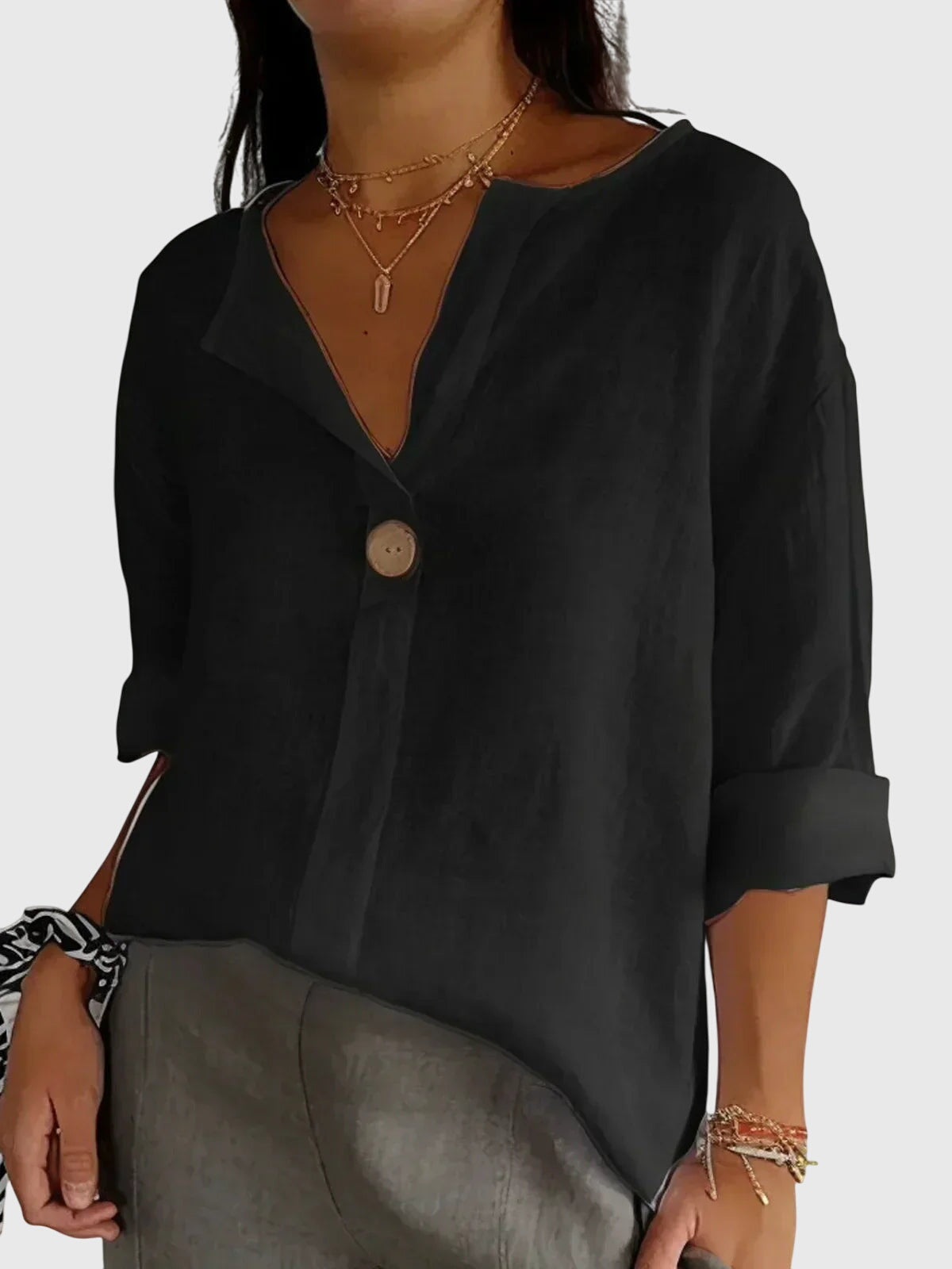 Gemma Chic Comfort Blouse - Stylish & Cozy Women's Top for Everyday Wear