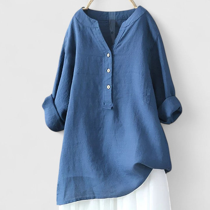 Larienne Elegant Button-Front Shirt for Women | Stylish & Versatile Blouse