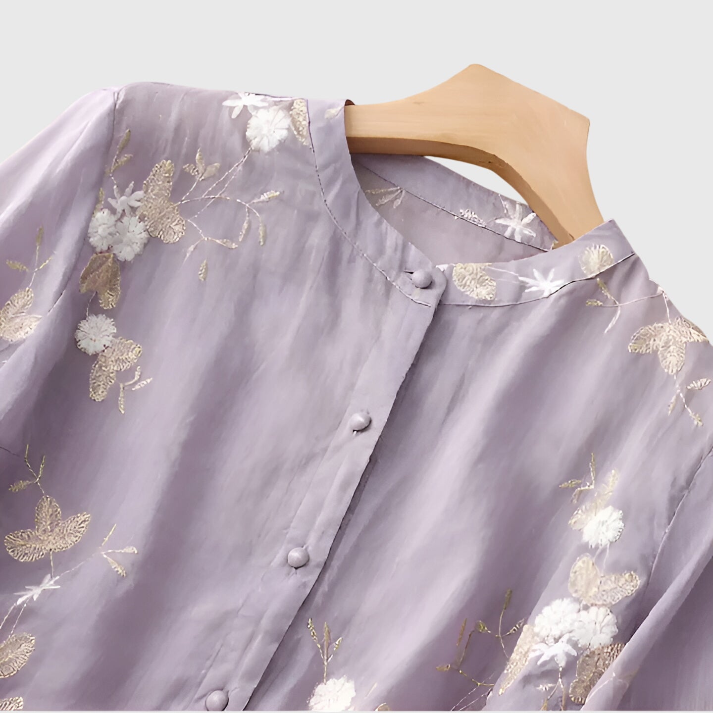 Elegant Nellie Top with Embroidered Floral Design - Stylish Women's Blouse