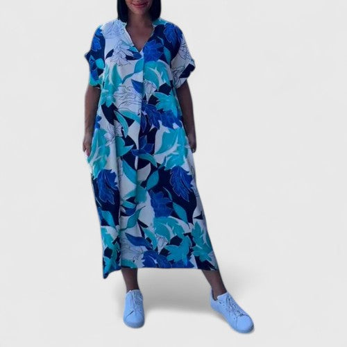 Shamcey Elegant Floral Midi Dress - Sophisticated Women's Fashion for Any Occasion