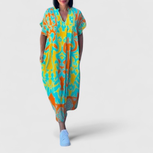 Shamcey Elegant Floral Midi Dress - Sophisticated Women's Fashion for Any Occasion